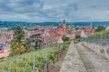 Esslingen am neckar görüntüler burgsteige yakın stuttgart, Almanya