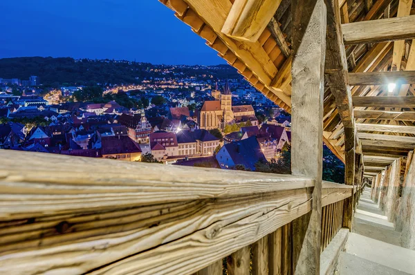 Esslingen am neckar výhled z hradní schody, Německo — Stock fotografie