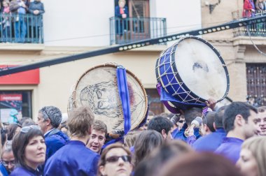Tamborrada Drum Gathering at Calanda, Spain clipart