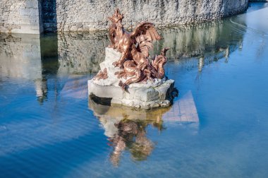 La Ria fountain at La Granja Palace, Spain clipart