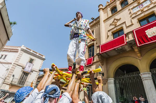 Bal de pastorets in festa major in sitges, Spanje — Stockfoto