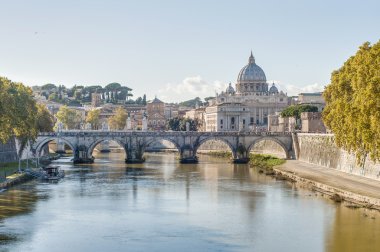 Ponte sant'angelo (hadrian Köprüsü), Roma, İtalya,