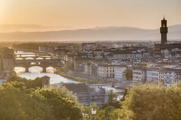 Florenz vom piazzale michelangelo, italien aus gesehen — Stockfoto