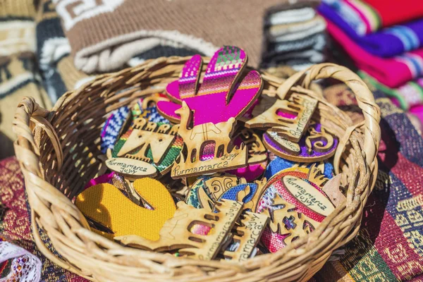 Wooden crafts in Purmamarca, Jujuy, Argentina. — Stock Photo, Image