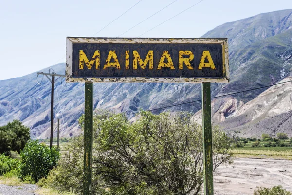 アルゼンチンでケブラーダ デ humahuaca の maimara. — ストック写真