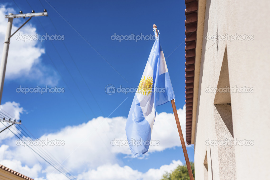 Flag in Humahuaca in Jujuy Province, Argentina.
