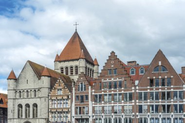 Grand Place of Tournai in Belgium clipart