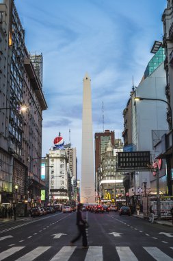 The Obelisk (El Obelisco) in Buenos Aires. clipart