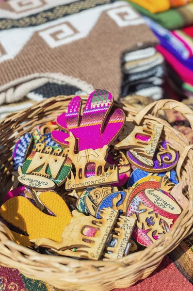 Wooden crafts in Purmamarca, Jujuy, Argentina. — Stock Photo, Image