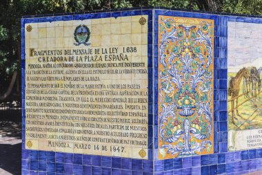 mendoza, Arjantin, İspanya Meydanı.
