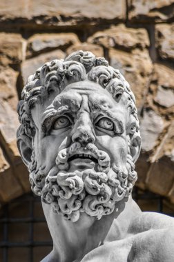 Hercules statue at Signoria square in Florence, Italy clipart