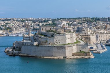 Fort Aziz angelo vittoriosa (birgu), malta, dan görüldüğü gibi