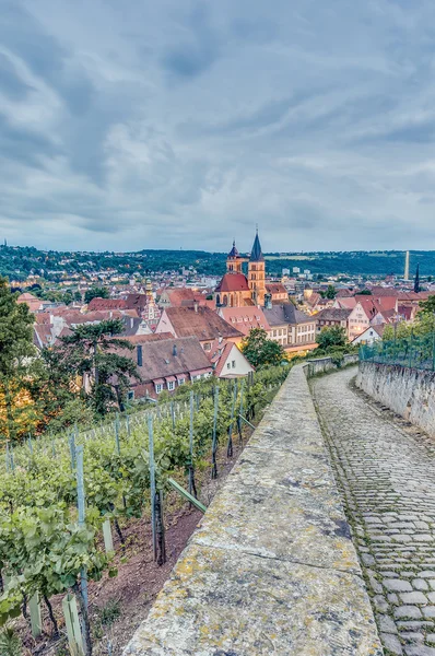 Esslingen am neckar widoki z burgsteige w pobliżu stuttgart, niemiecki — Zdjęcie stockowe