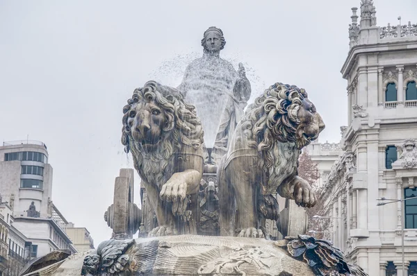 Cibeles fontänen i madrid, Spanien — Stockfoto