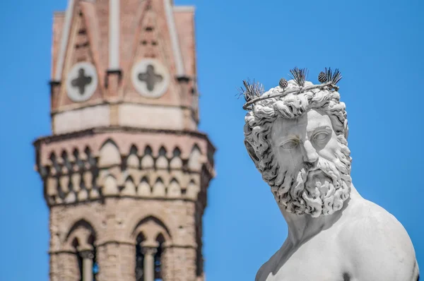 Fontána Neptun které ammannati ve Florencii, Itálie — Stock fotografie