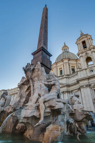 Piazza Navona (Praça Navona) em Roma, Itália — Fotografia de Stock