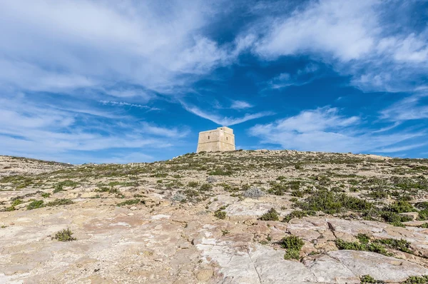 Dwajra tower ligger i gozo island, malta. — Stockfoto