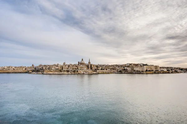 Valletta nábřeží panorama pohled, malta — Stock fotografie