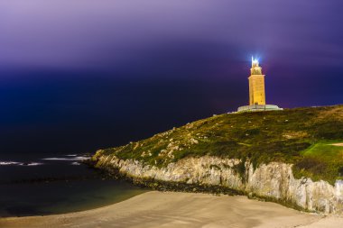 Lapas plaj coruna, Galiçya, İspanya.