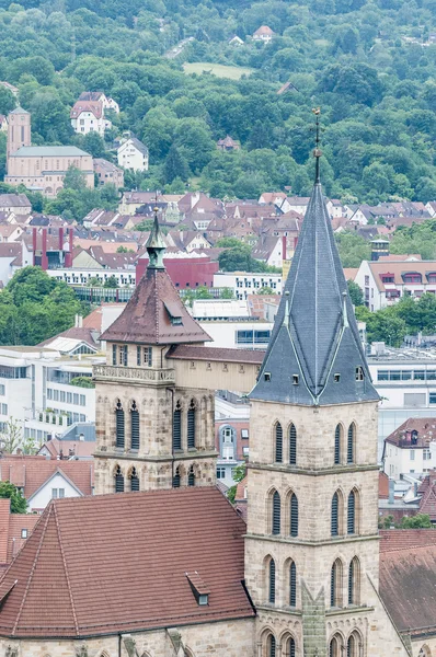 Saint dionysius içinde esslingen kiliseyim neckar, Almanya — Stok fotoğraf