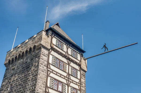 Wieża bramy Schelztor w esslingen am neckar, Niemcy — Zdjęcie stockowe