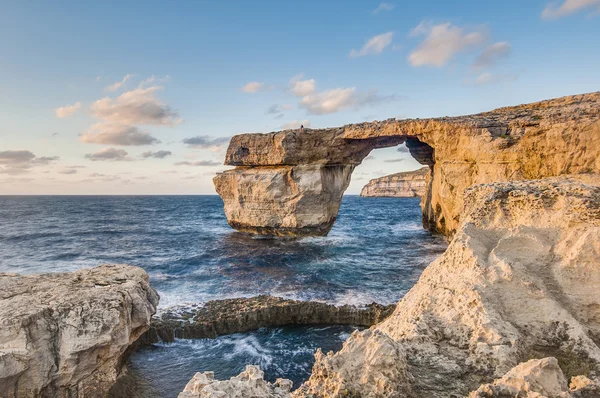 Janela Azure em Gozo Island, Malta . — Fotografia de Stock