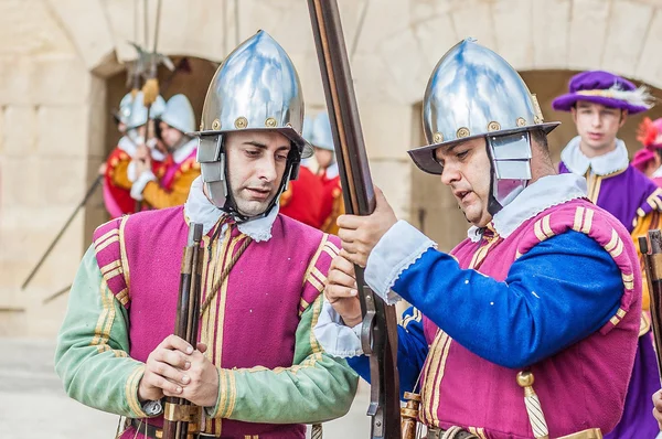 Em Guardia Parade no St. Jonh 's Cavalier em Birgu, Malta . — Fotografia de Stock