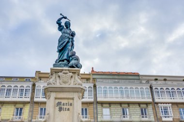 maria pita, coruna, Galiçya, İspanya için anıt.