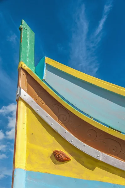 Horus or Osiris eye in Luzzu at Marsaxlokk, Malta — Stock Photo, Image