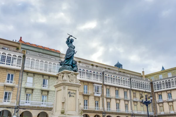 Maria pita, coruna, Galiçya, İspanya için anıt. — Stok fotoğraf