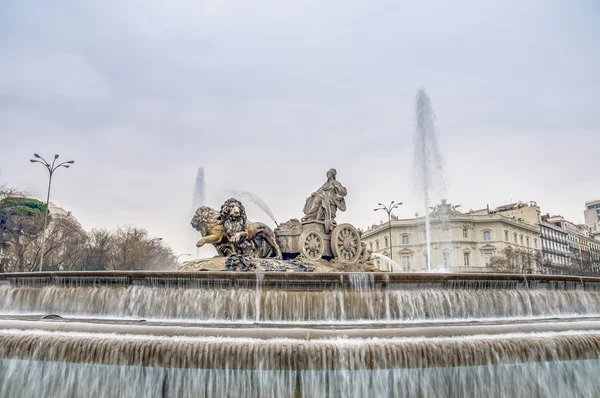 Cibeles çeşme, madrid, İspanya — Stok fotoğraf