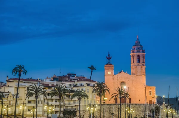 Iglesia de Sant Bartomeu i Santa Tecla en Sitges, España — Foto de Stock