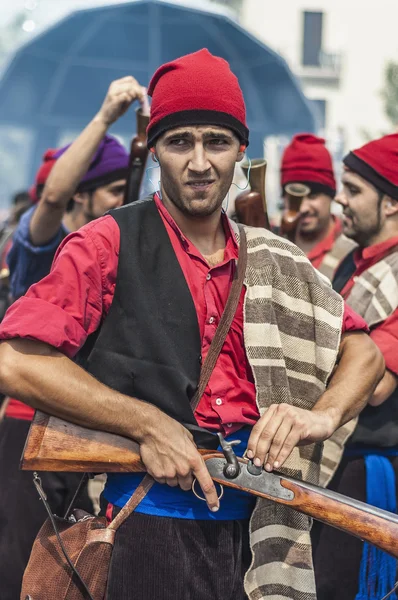 Cercavila prestanda inom vilafranca del Penedès festa stora — Stockfoto