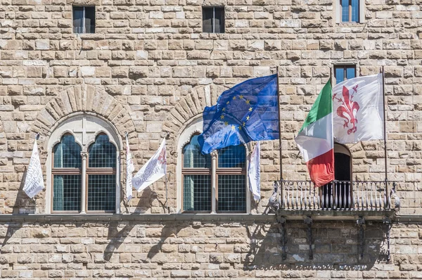 Het Palazzo Vecchio, het stadhuis van Florence, Italië. — Stockfoto