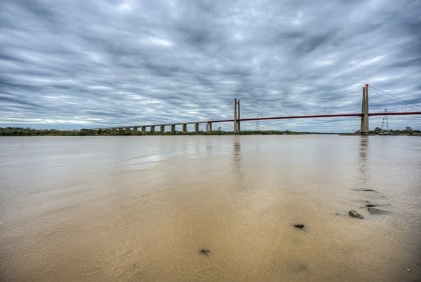 Zarate brazo largo híd, entre rios, Argentína — Stock Fotó