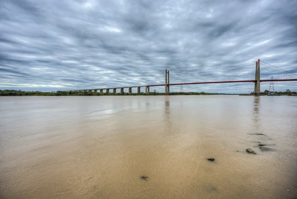 Zarate brazo largo brug, entre Ríos, Argentinië — Stockfoto