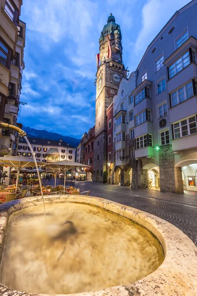 İnnsbruck, Avusturya şehir Kulesi. — Stok fotoğraf