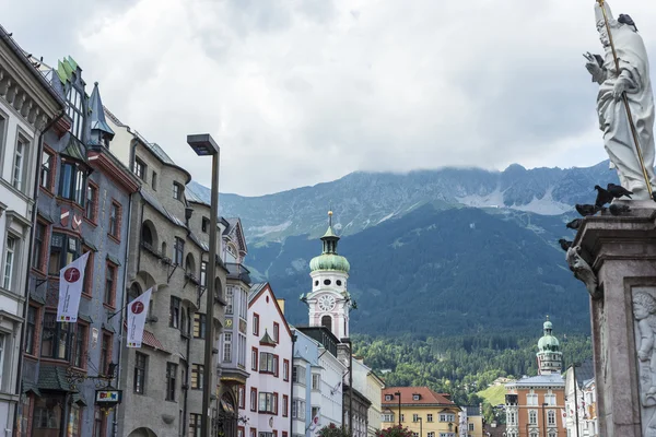 Maria theresien street w innsbruck, austria. — Zdjęcie stockowe