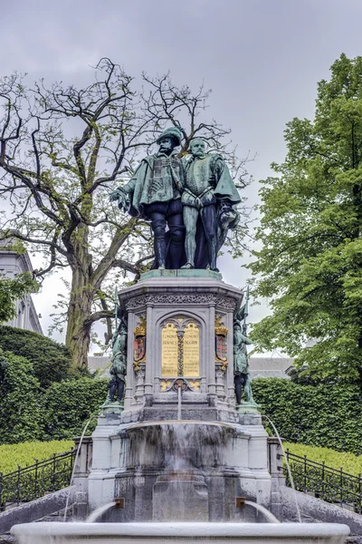 Petit sablon placu w Brukseli, Belgia — Zdjęcie stockowe