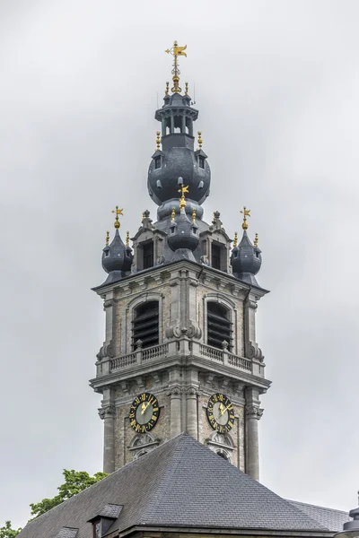 Klockstapeln i mons i Belgien. — Stockfoto