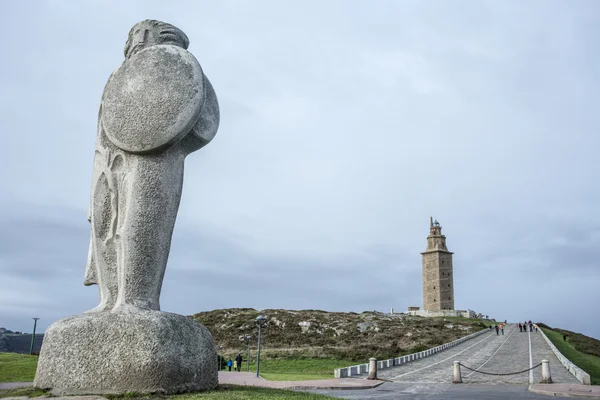 Statue of Breogan in A Coruna, Galicia, Spain. — Stock Photo, Image