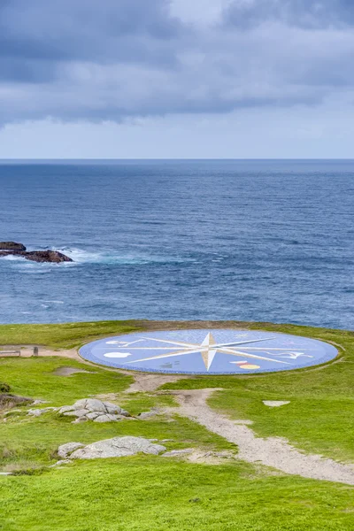 Compass rose in A Coruna, Галисия, Spain . — стоковое фото