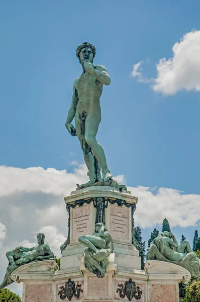 David na piazzale michelangelo ve Florencii, Itálie — Stock fotografie