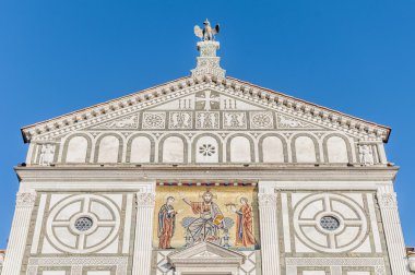 San Miniato al Monte basilica in Florence, Italy. clipart