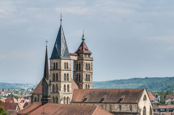 Церковь Святого Дионисия в Эслингене-на-Неккаре, Германия — стоковое фото