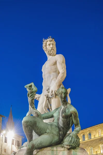 De fontein van Neptunus door ammannati in florence, Italië — Stockfoto