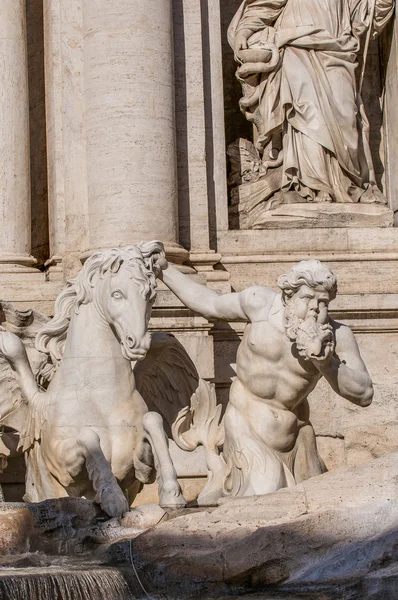 特雷维喷泉，在罗马，意大利巴洛克式的喷泉. — 图库照片