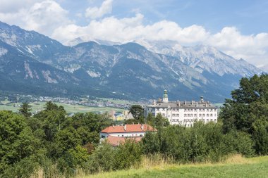 Ambras Castle near Innsbruck, Austria. clipart
