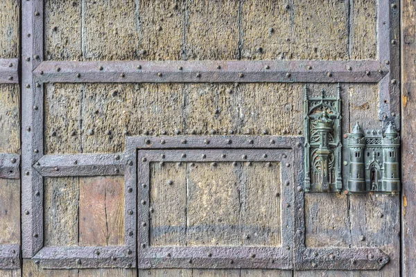 City Hall lock and door pull in Mons, Bélgica . — Fotografia de Stock