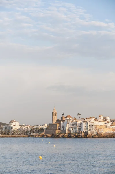 Dorfsilhouette von Sitges, Spanien — Stockfoto